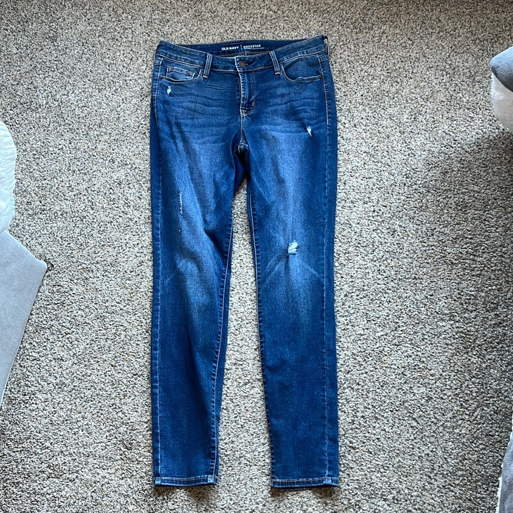 Old Navy Mid Rise Stretchy Jeans